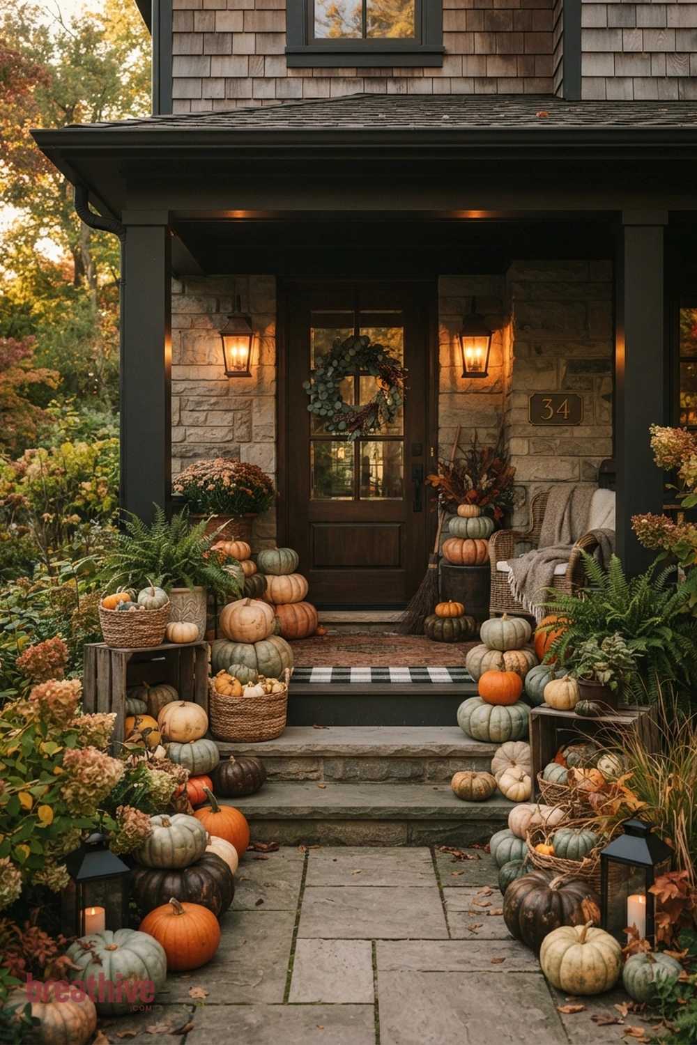 10 Pumpkin Porch Display Ideas That Feel Full but Balanced