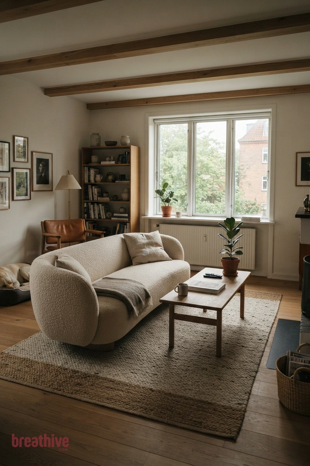 Float the Sofa to Improve Circulation in a thoughtful living room