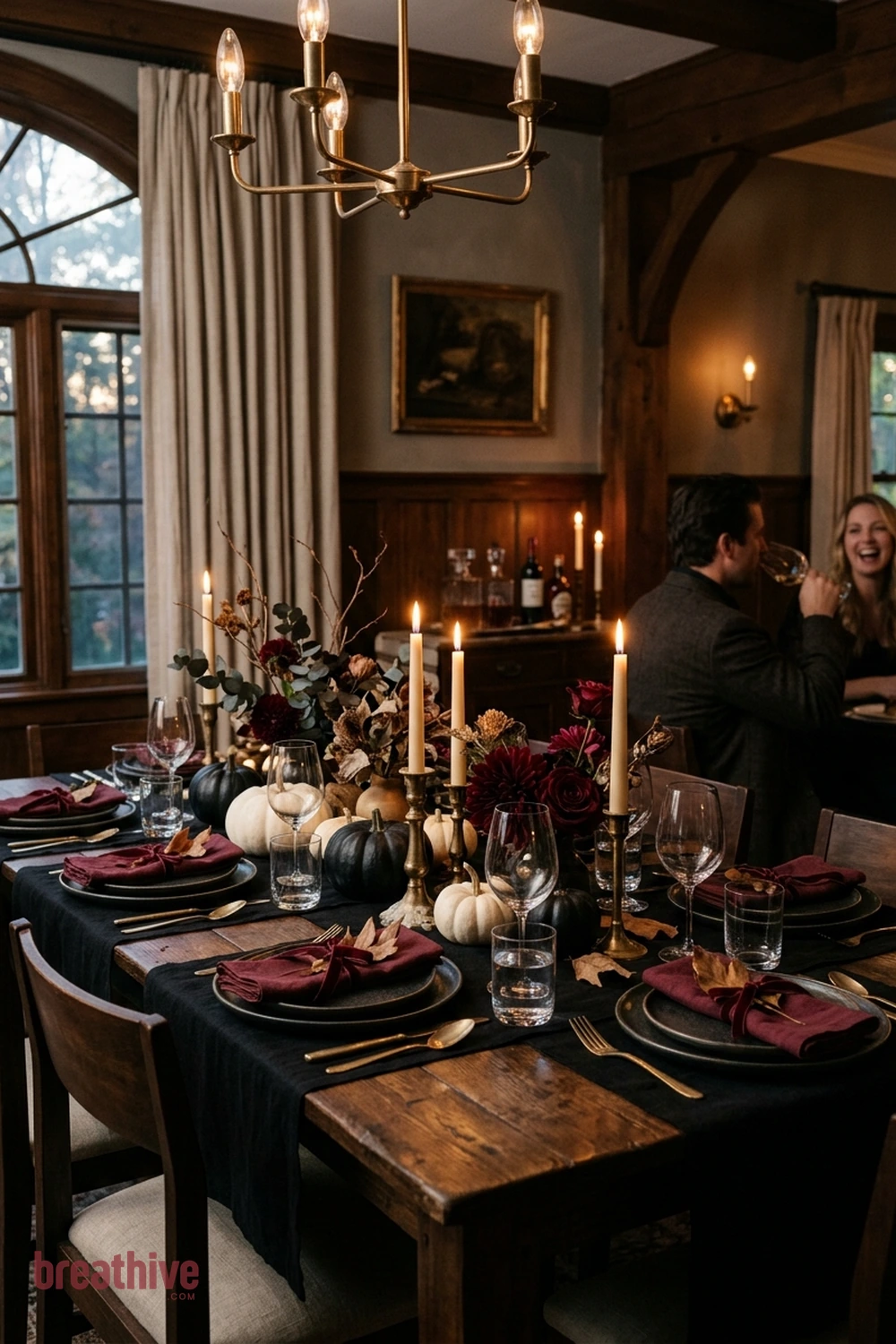 aesthetic halloween dinner party decor