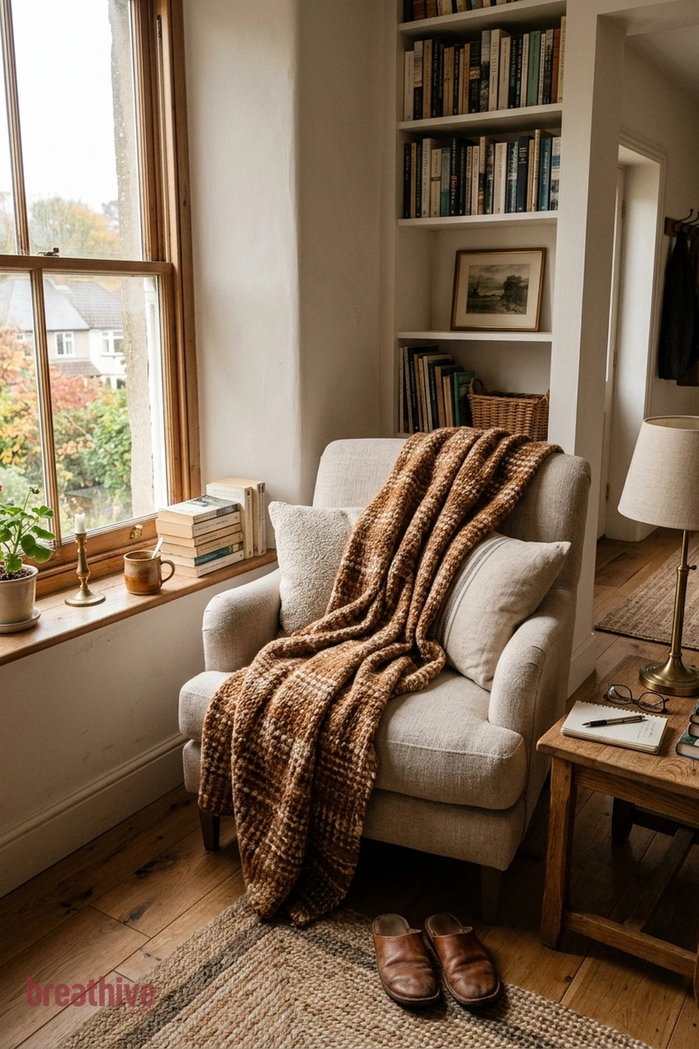 Create a Seasonal Textile Layer in a cozy reading nook