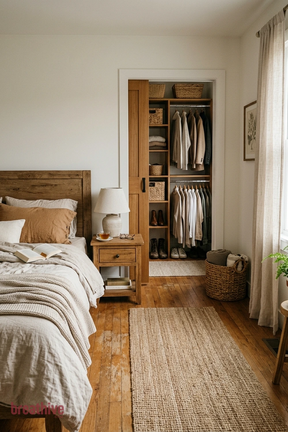 Keep the Path to the Closet Clear in a cozy bedroom