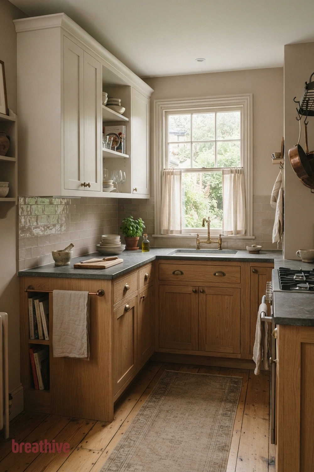 Keep Upper Cabinets Light in a Small Kitchen in a thoughtful kitchen