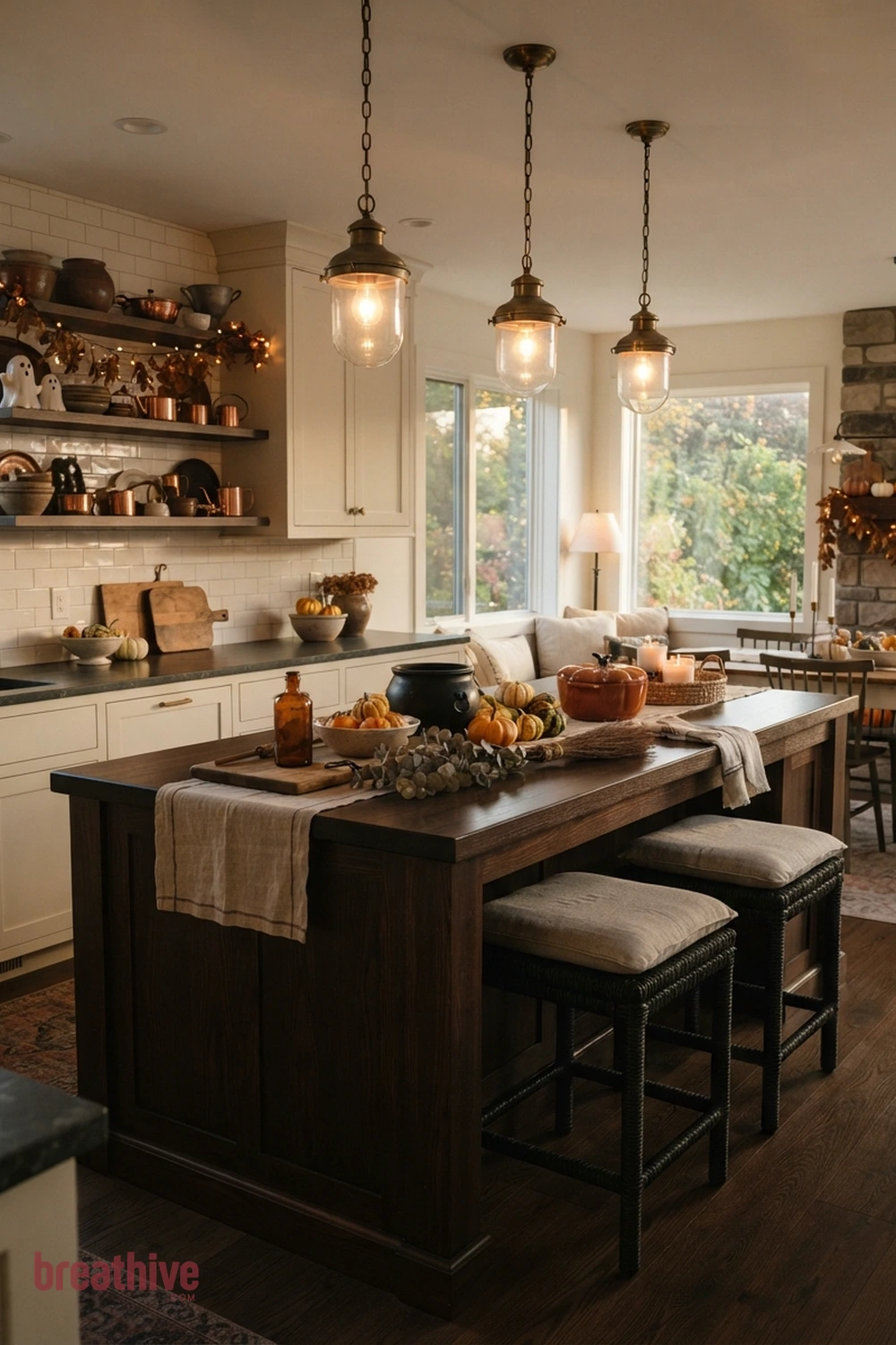halloween kitchen island decor