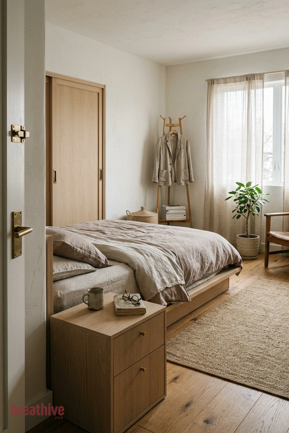 Choose Hardware That Matches the Mood in a japanese bedroom