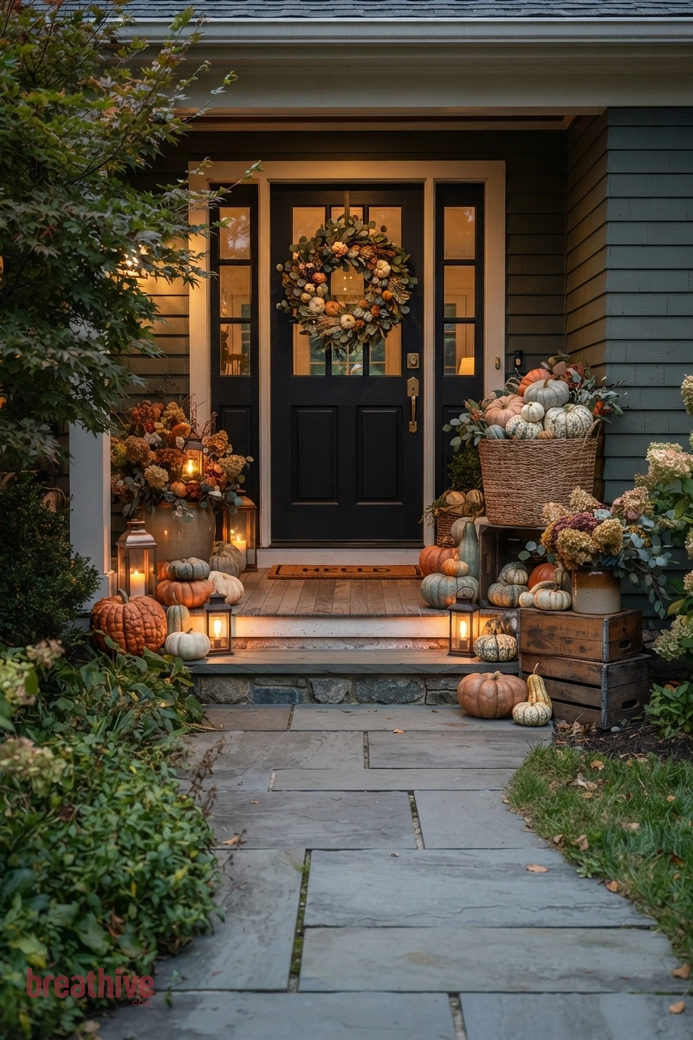pumpkin porch display ideas