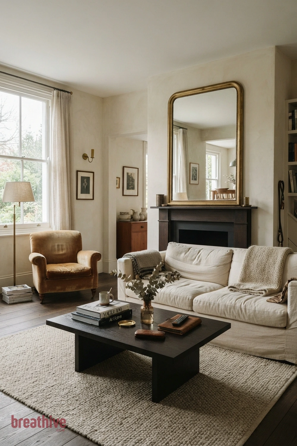 Place a Mirror to Borrow Light in a luxury living room