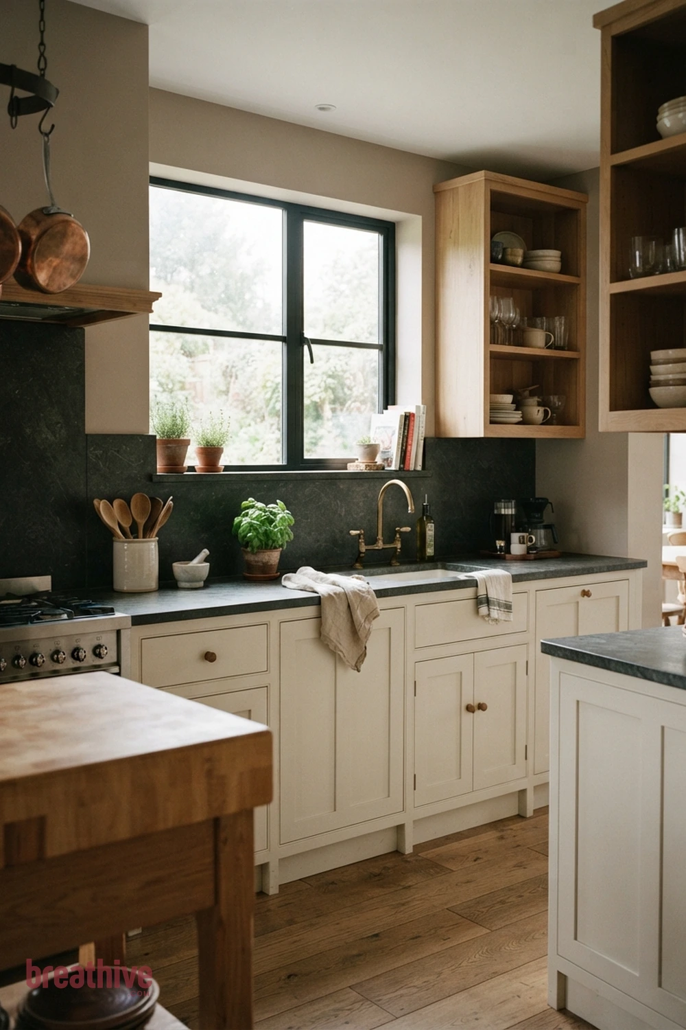 Integrated Countertop Backsplash in a thoughtful kitchen