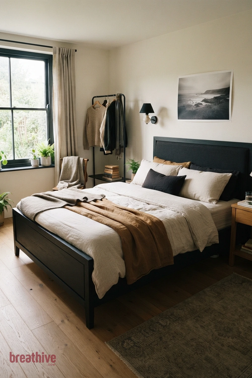 Use Soft Black to Add Definition in a cozy bedroom