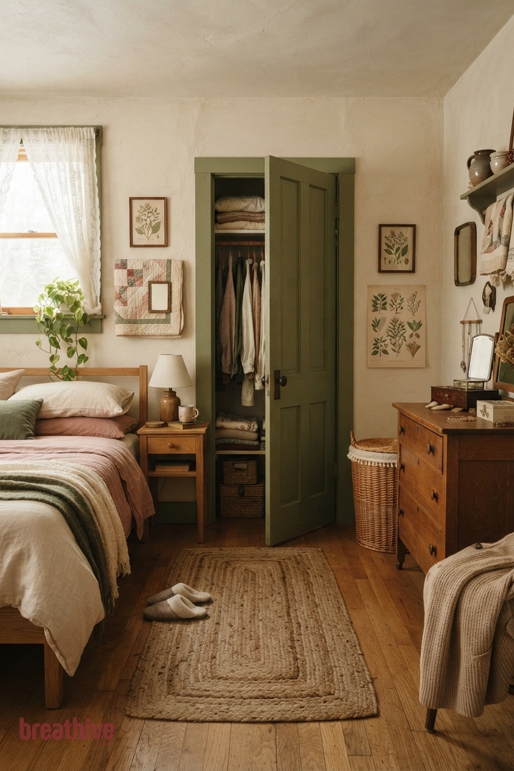 Keep the Path to the Closet Clear in a cottagecore bedroom