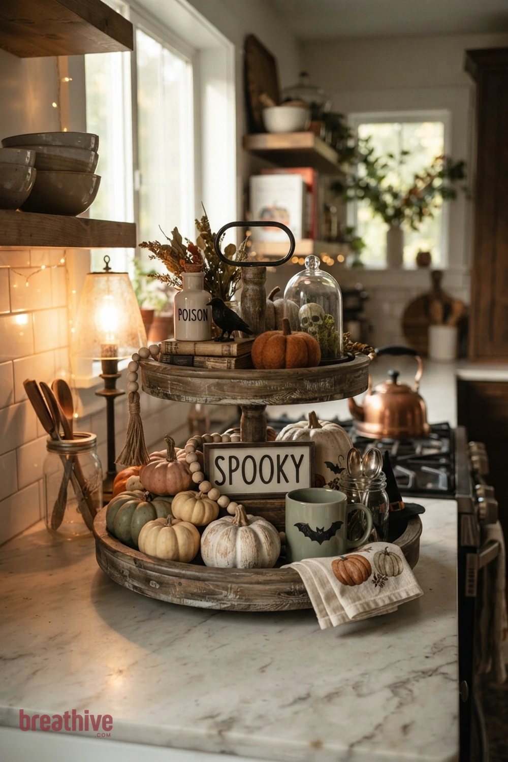 halloween tiered tray decor ideas