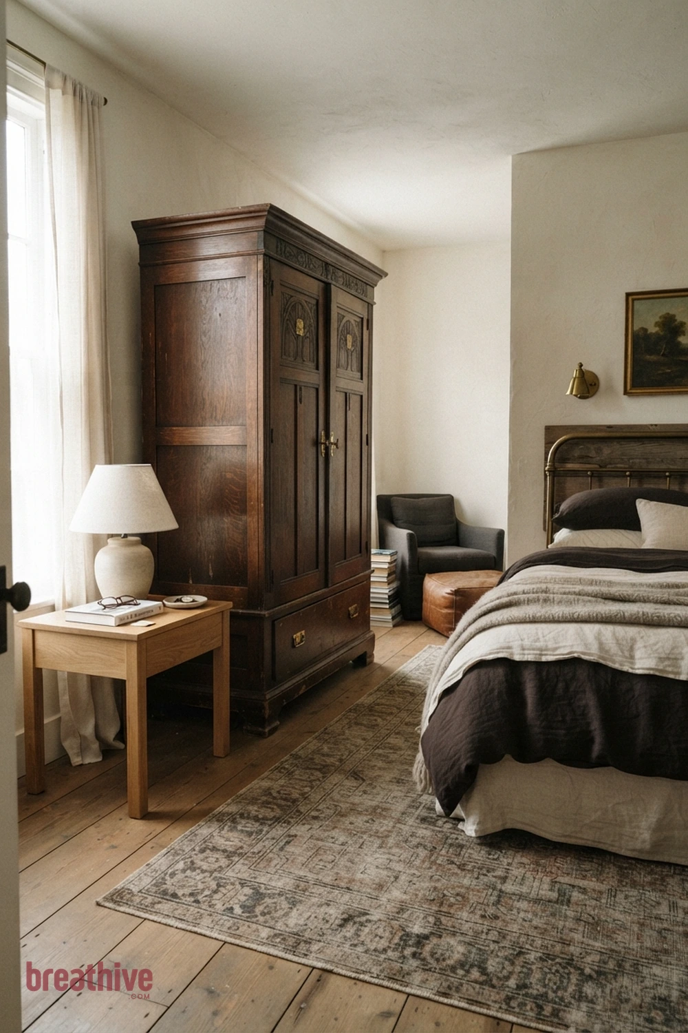 One Meaningful Vintage Piece in a luxury bedroom