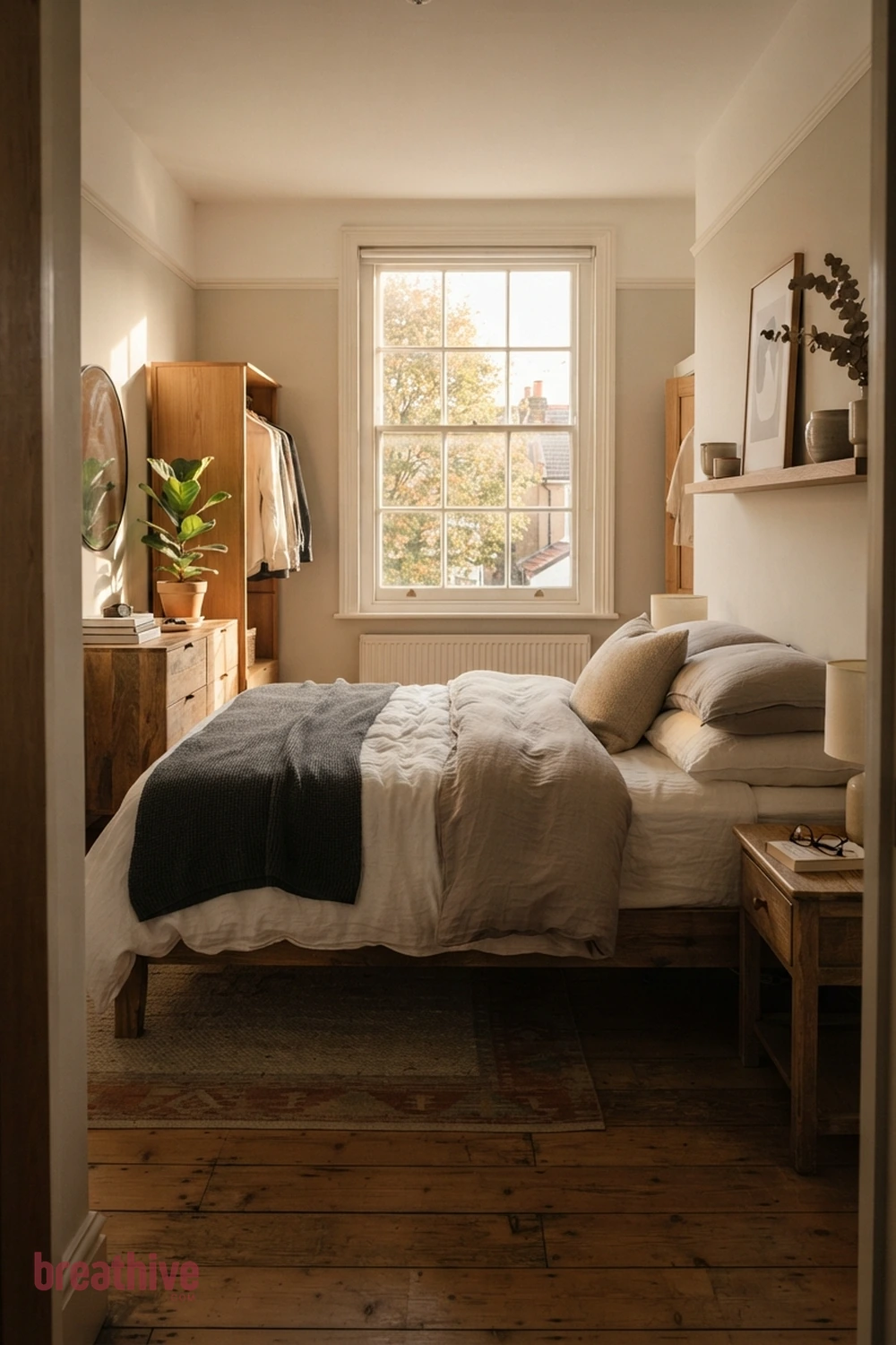 Choose Bedding With Quiet Tonal Contrast in a thoughtful bedroom