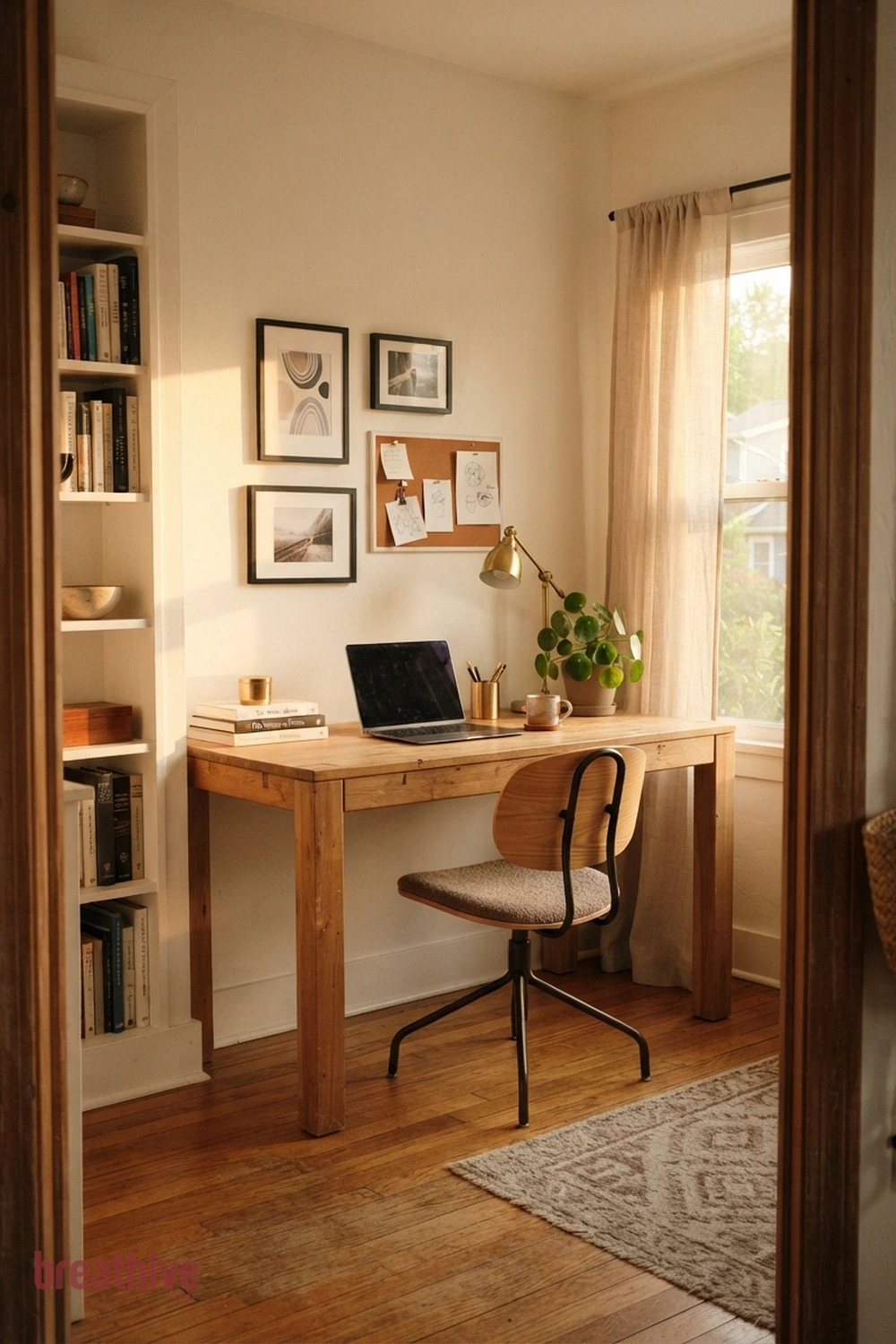 Choose a Chair That Fits Under the Desk in a thoughtful home office
