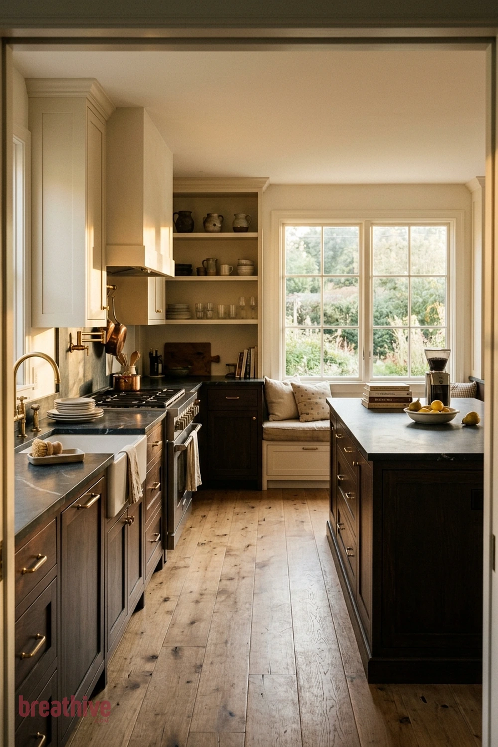 Mix Cabinet Colors by Visual Weight in a luxury kitchen