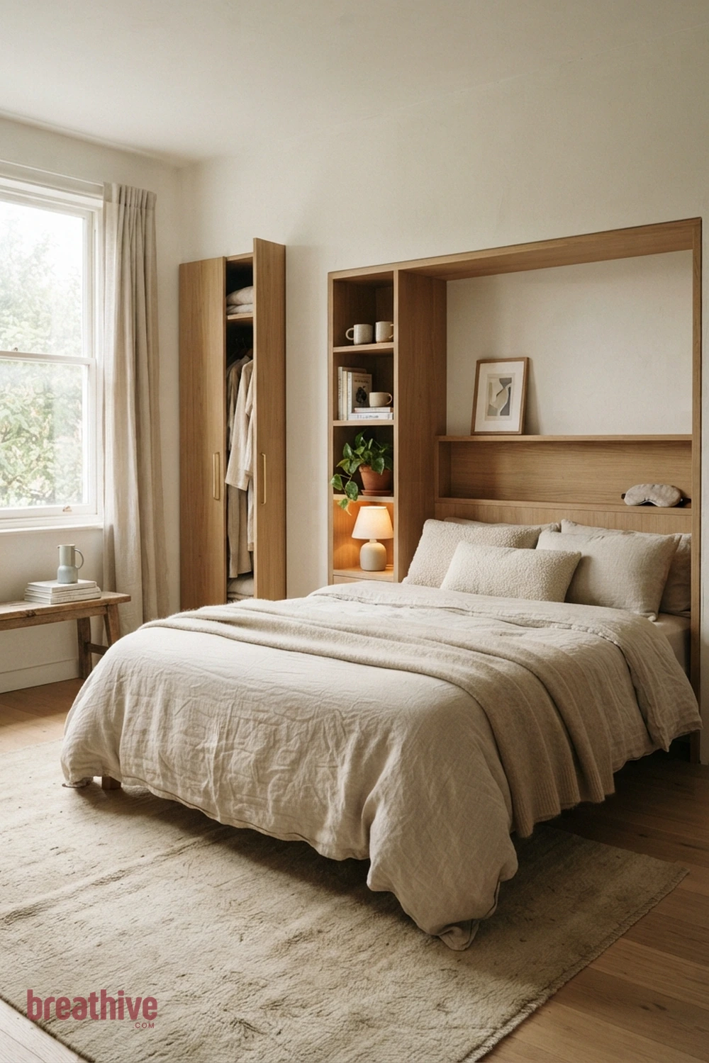 Frame the Bed With Slim Built-Ins in a minimalist bedroom