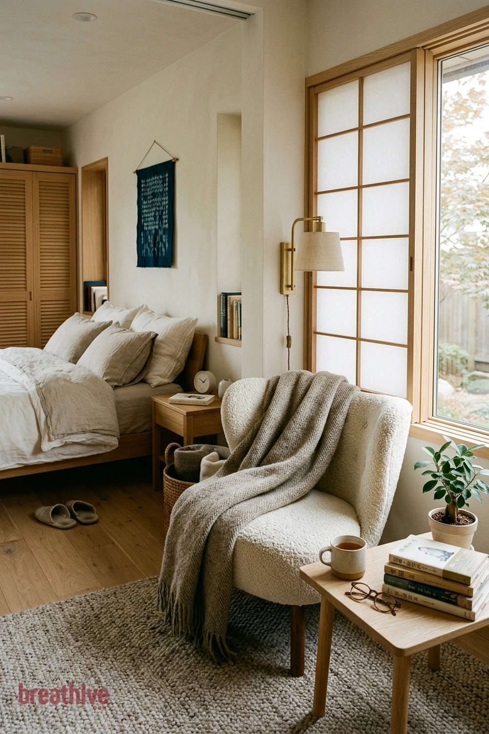 Create a Soft Reading Corner in a japanese bedroom