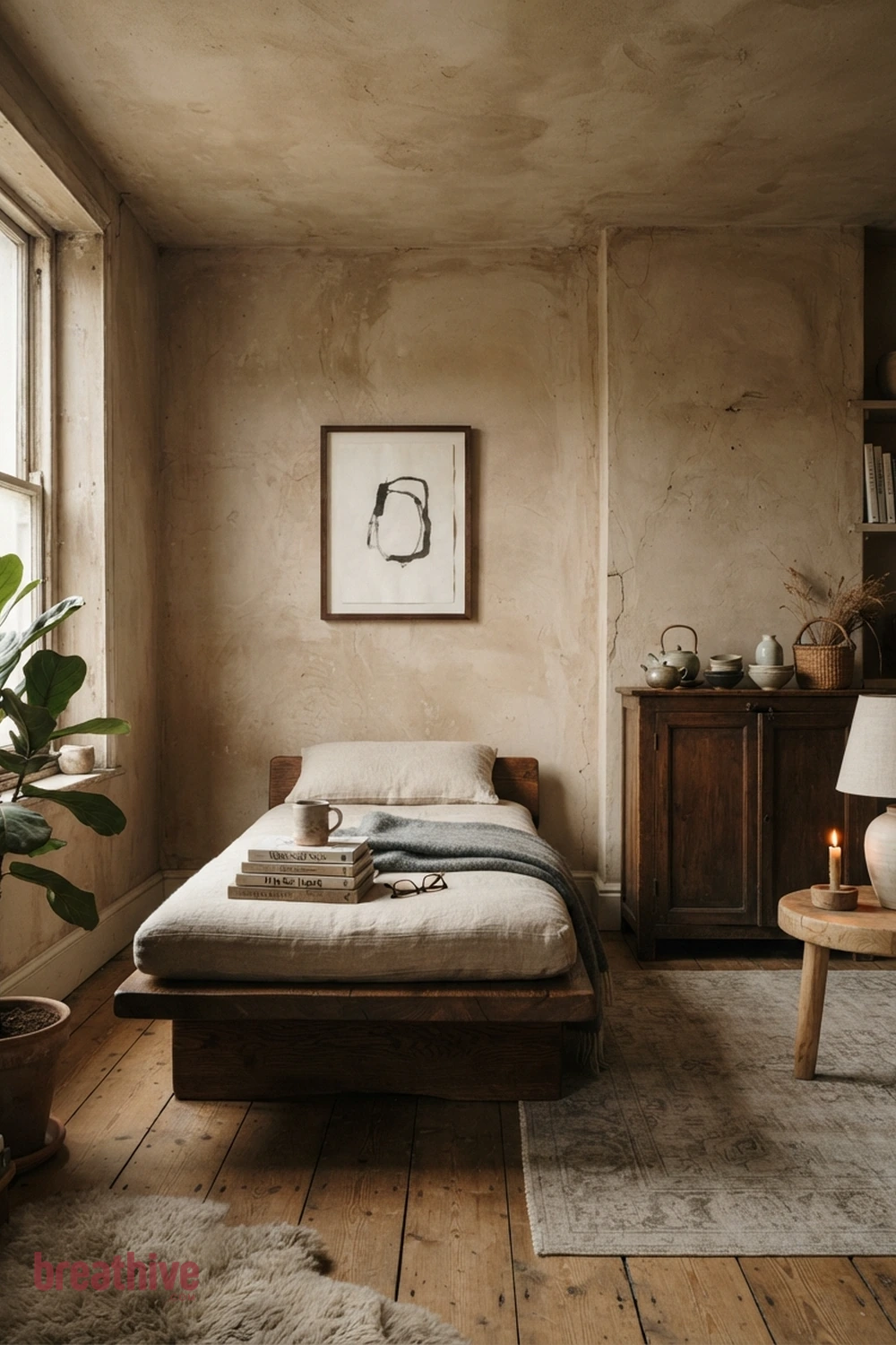 Repeat One Material Across the Room in a wabi-sabi living room
