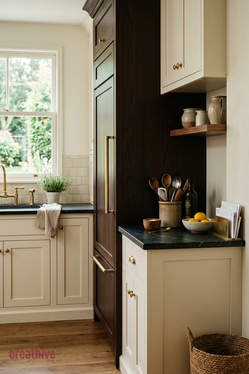 Create a Landing Zone Beside the Refrigerator in a luxury kitchen