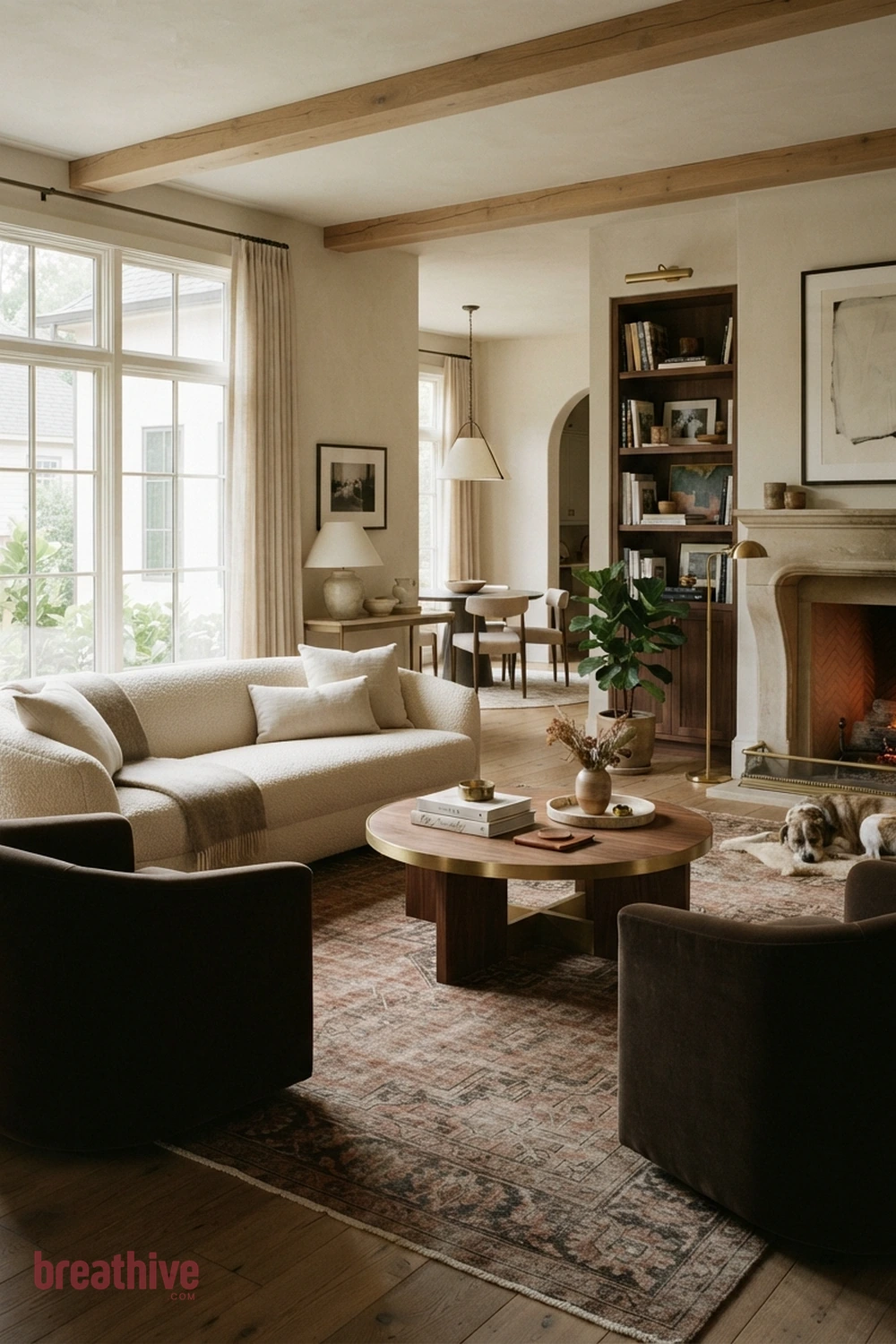 Build a Conversation Zone Around the Center in a luxury living room