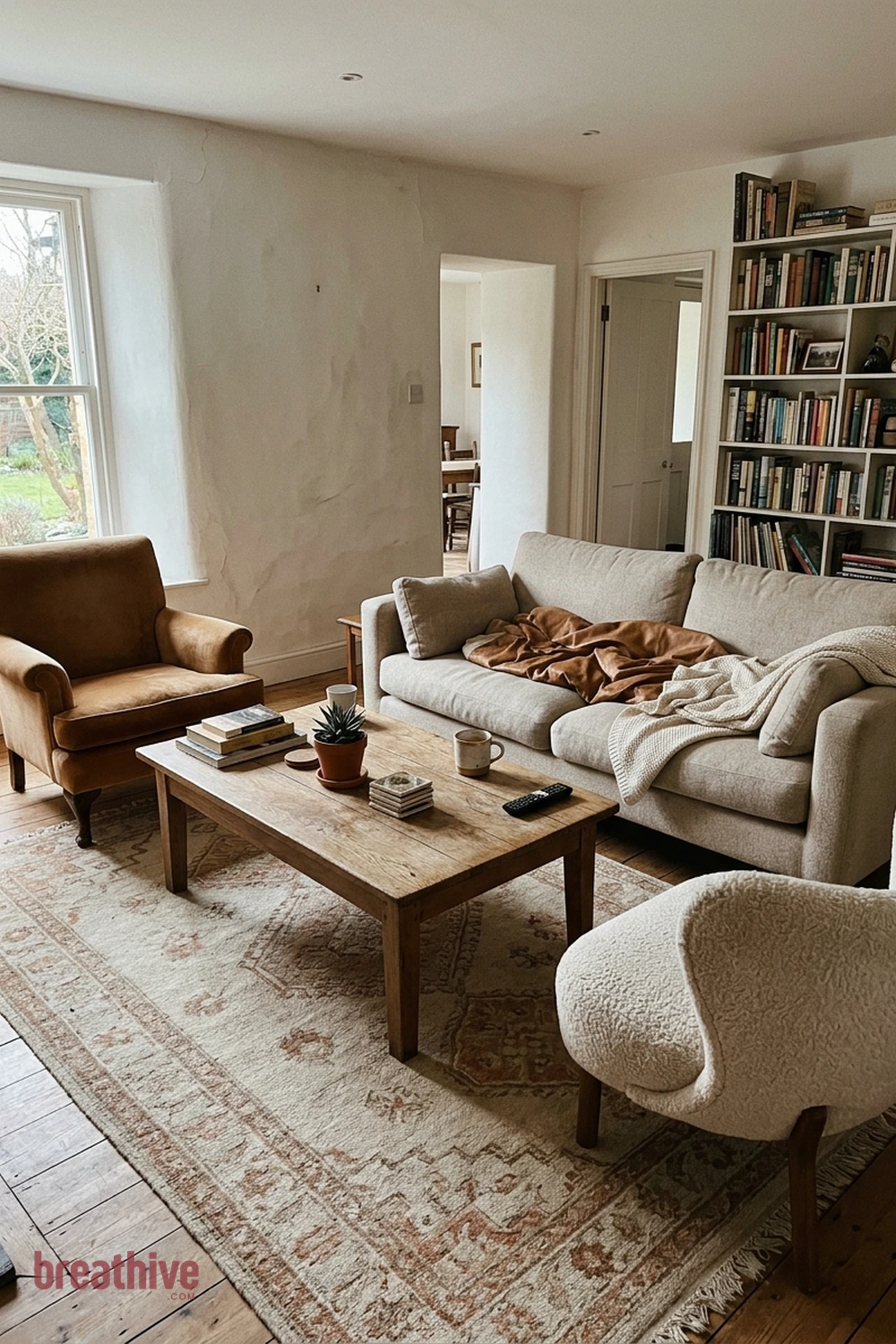 Build a Conversation Zone Around the Center in a cozy living room