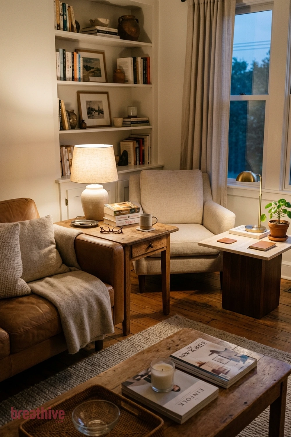 Add Side Tables Where They Are Actually Needed in a cozy living room