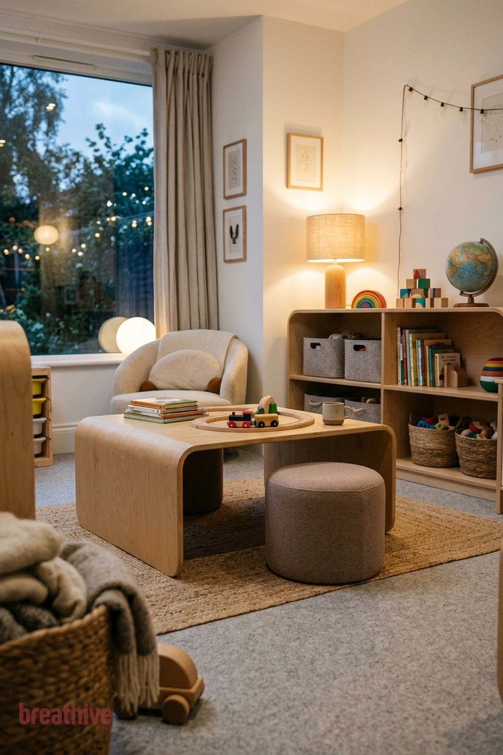 Choose Rounded Furniture Edges in a thoughtful playroom