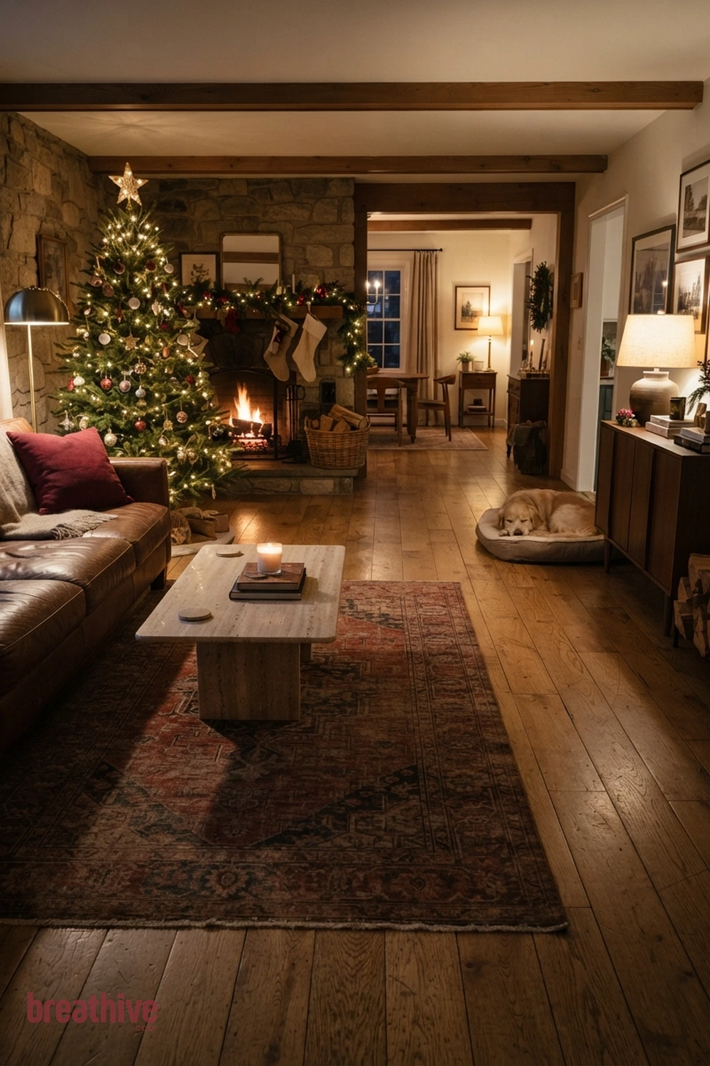 Keep Walkways Wider Than the Furniture Gaps in a christmas living room