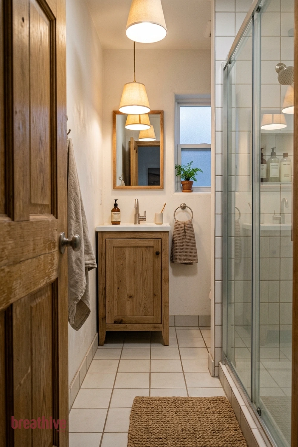 Keep Grout Lines Simple in a Small Room in a thoughtful bathroom