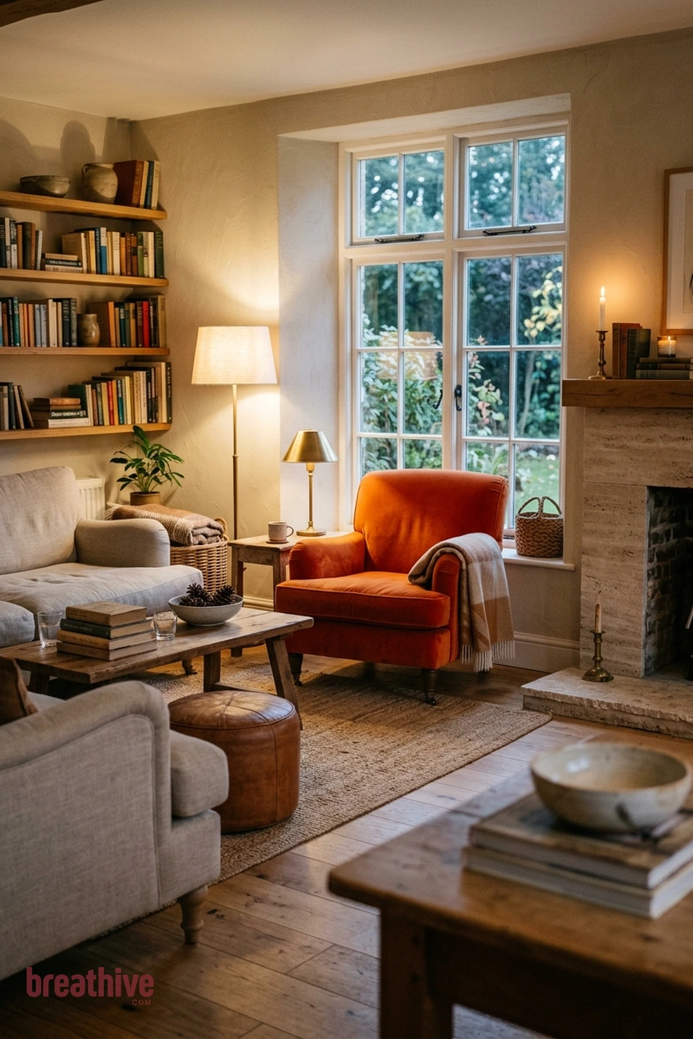 Let One Chair Introduce Color in a cozy living room