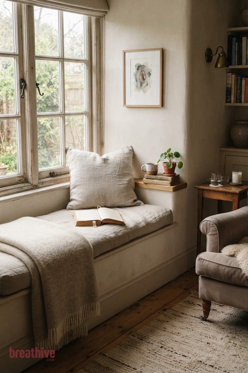 Create a Window-Side Reading Seat in a thoughtful living room