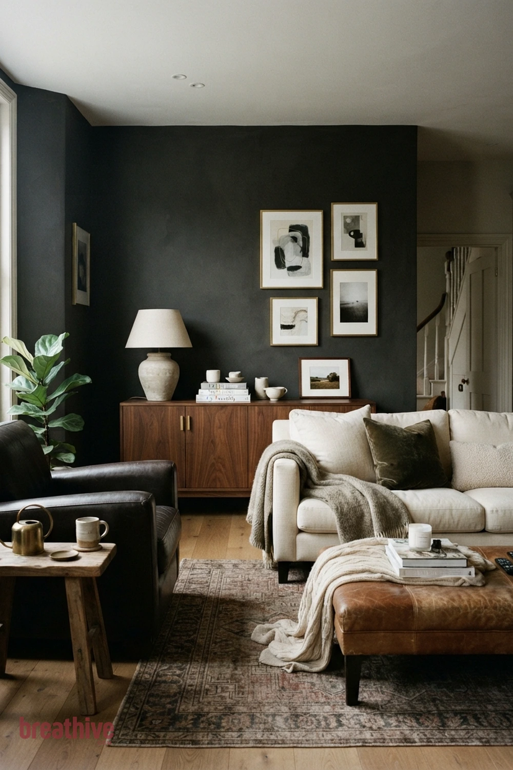 Create Depth With a Darker Far Wall in a luxury living room