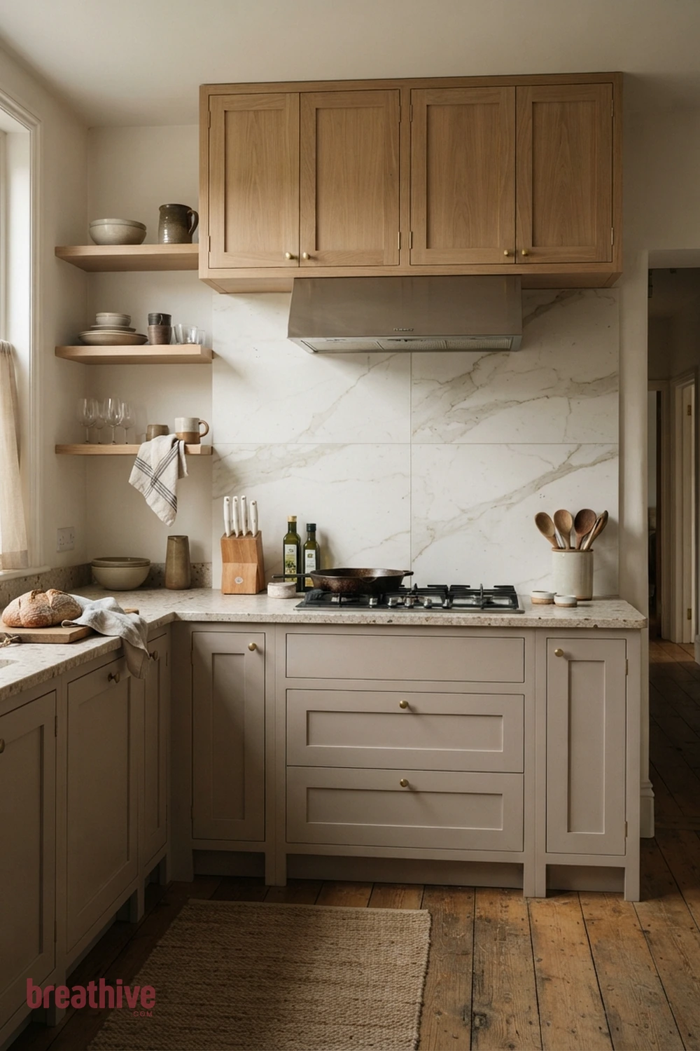 Large-Format Porcelain in a thoughtful kitchen