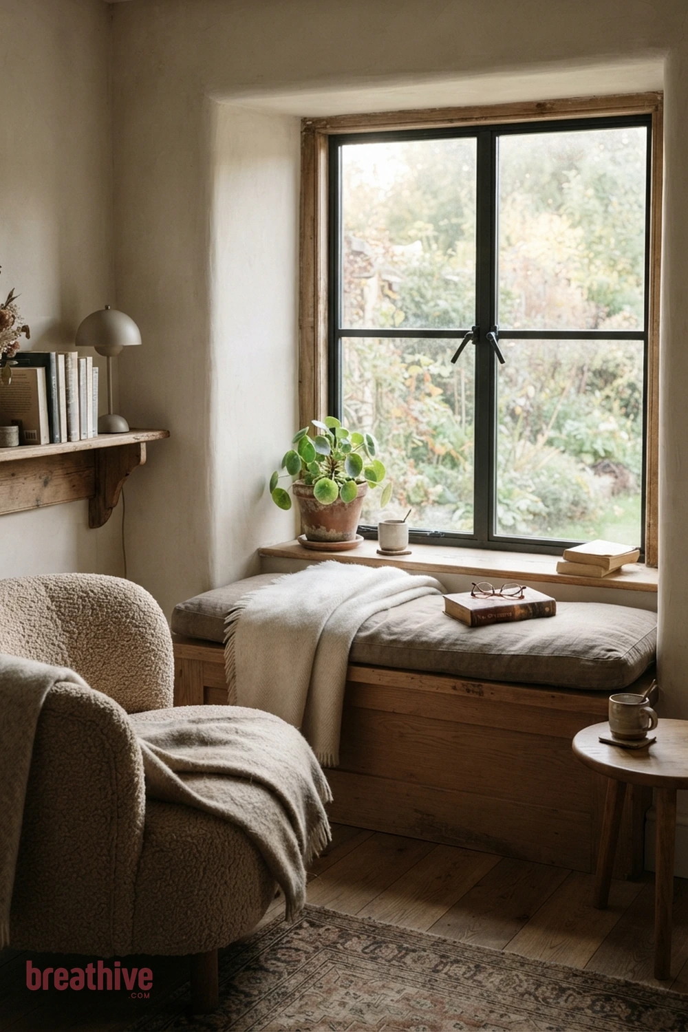 Create a Window-Side Reading Seat in a thoughtful living room