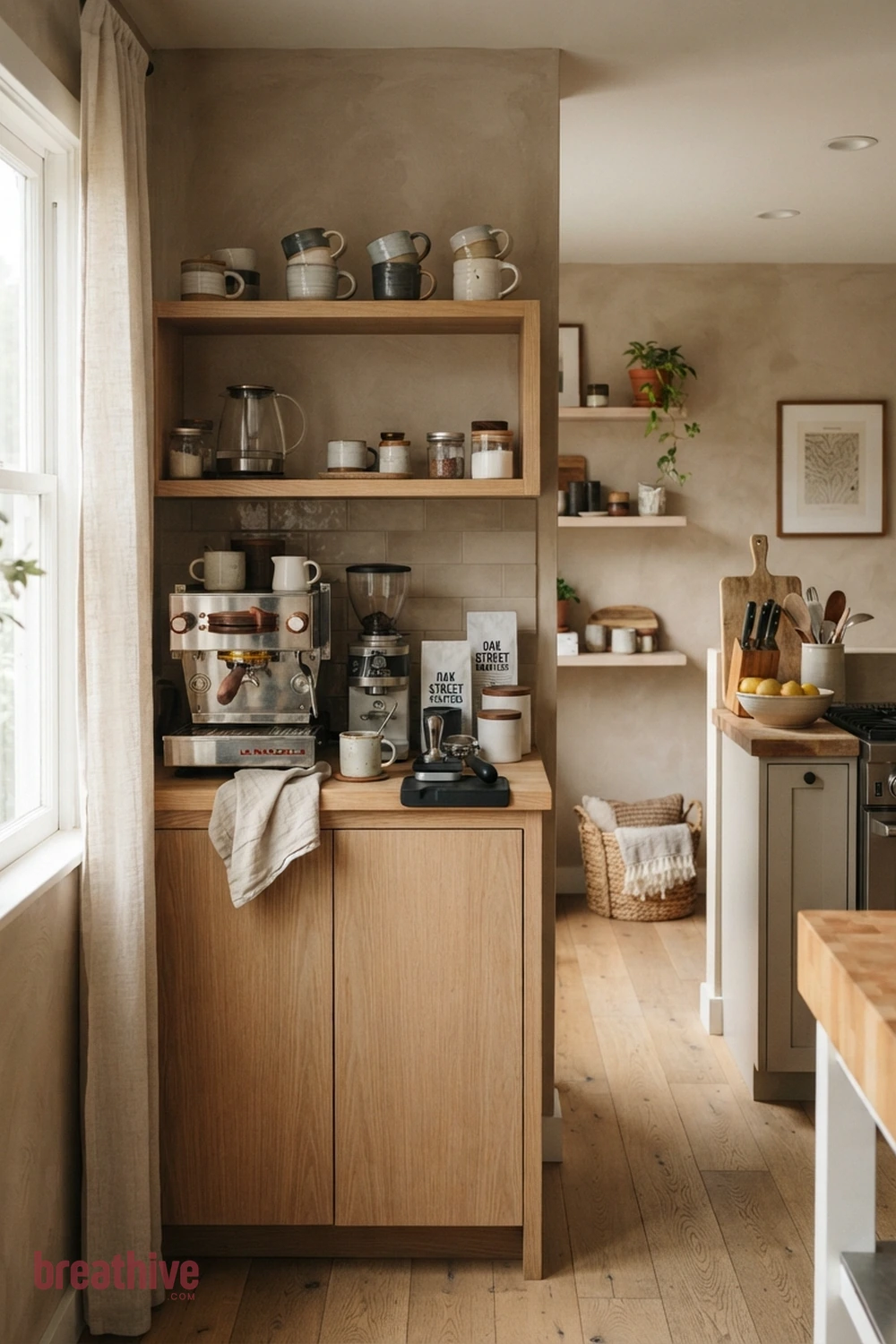 Create a Coffee Station Away From the Main Prep Zone in a thoughtful kitchen