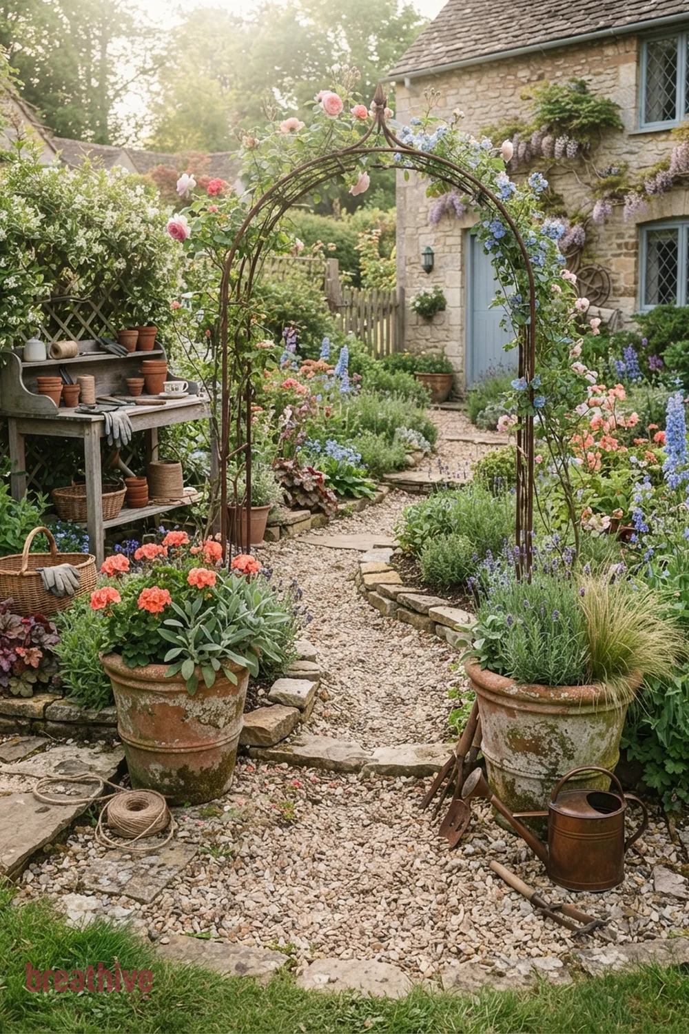 Use Large Planters to Mark Corners in a whimsical garden