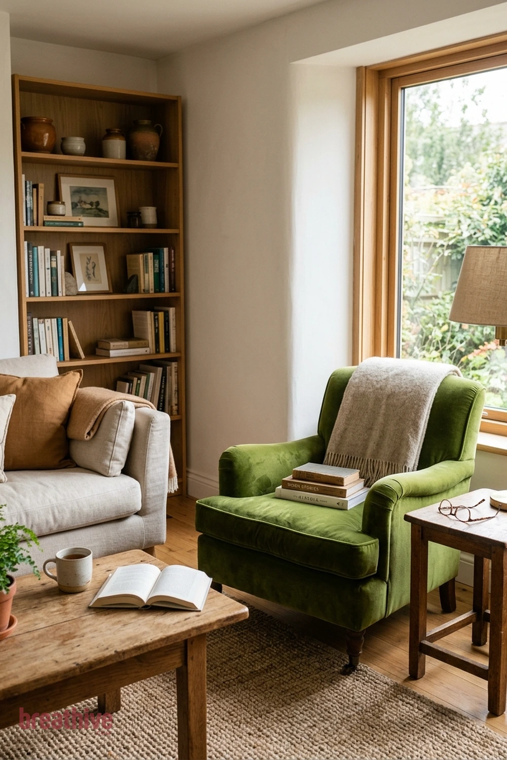 Let One Chair Introduce Color in a cozy living room