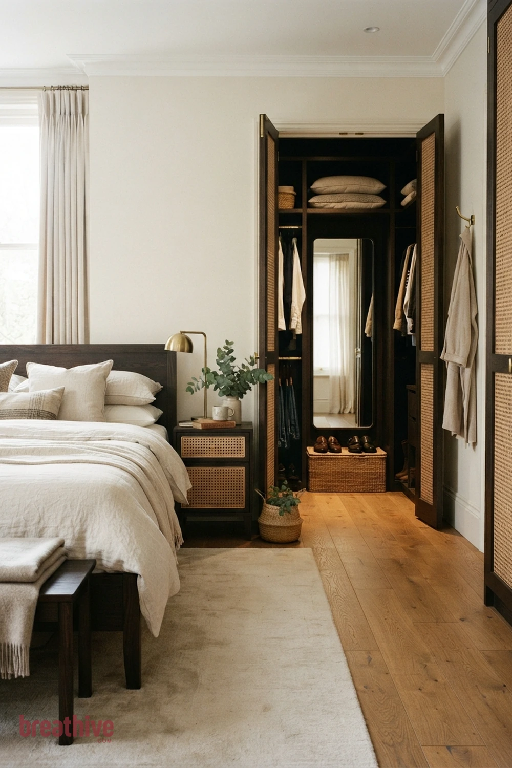 Keep the Path to the Closet Clear in a luxury bedroom