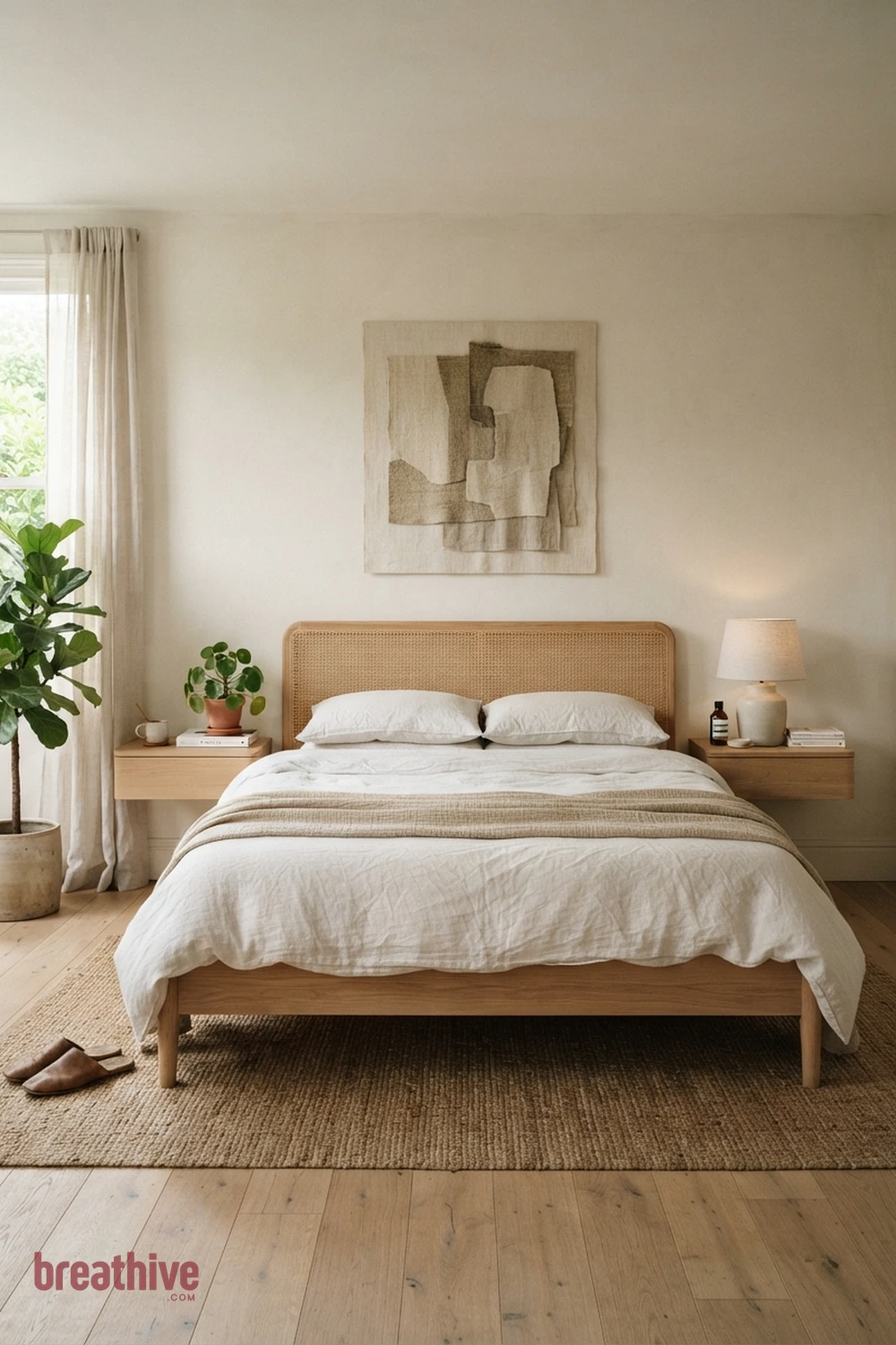 Create Symmetry Without Making the Room Rigid in a minimalist bedroom