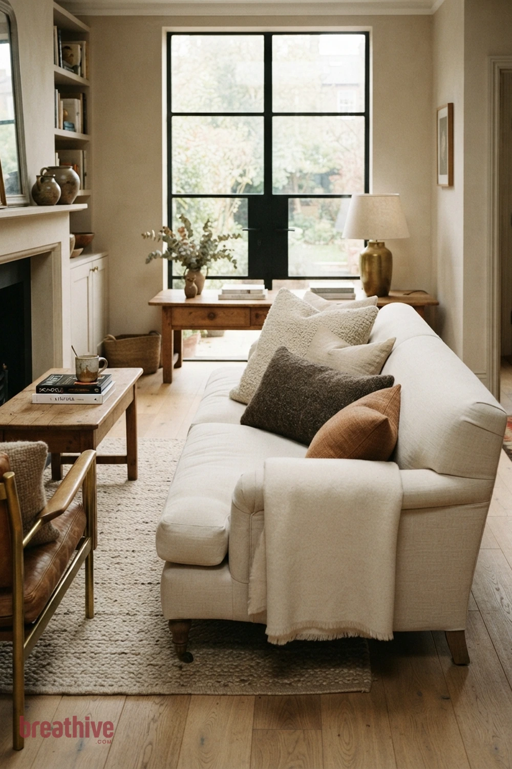 Layer Pillows by Texture Rather Than Pattern Alone in a luxury living room