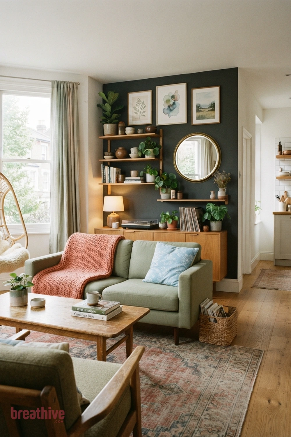 Create Depth With a Darker Far Wall in a whimsical apartment