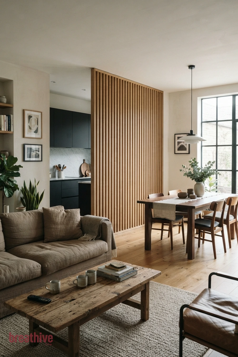 Create a Soft Boundary in an Open Plan in a thoughtful living room