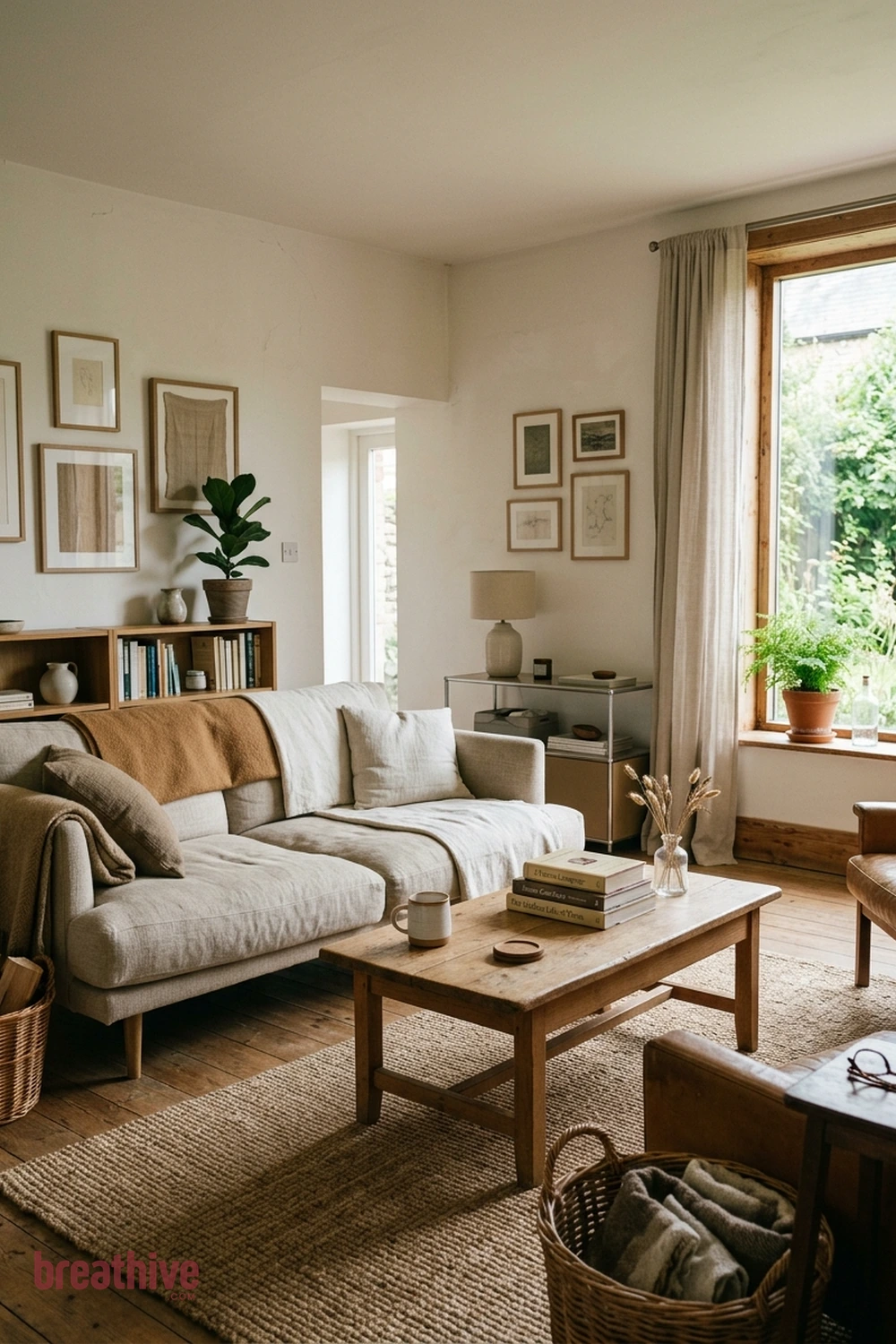 Choose Low Furniture for an Airier View in a cozy living room