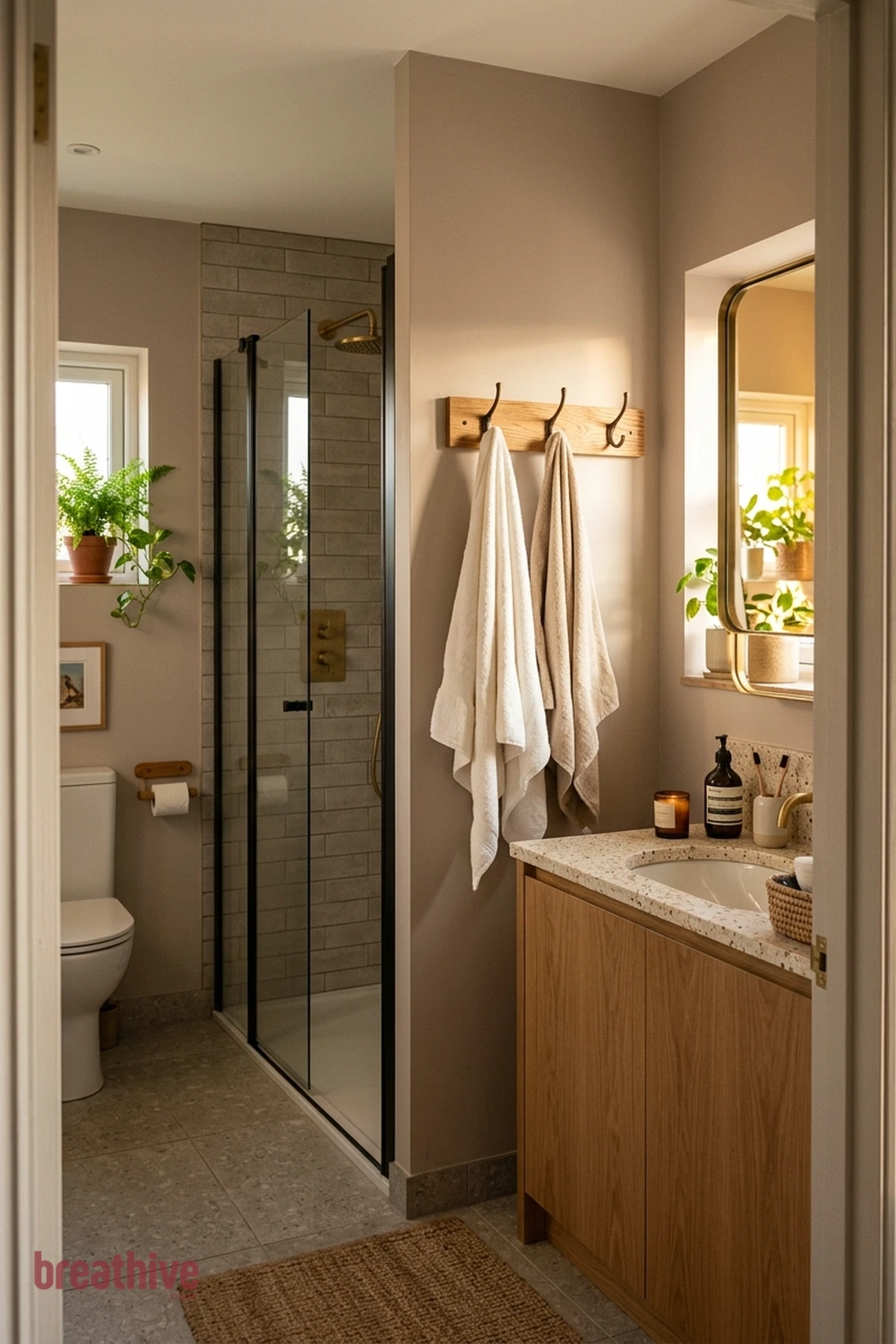 Add Towel Hooks Where Hands Naturally Reach in a thoughtful bathroom