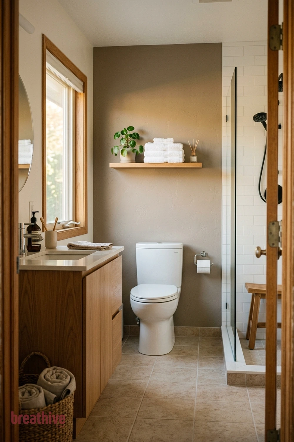 Keep the Toilet Visually Quiet in a thoughtful bathroom